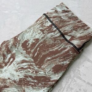 VMMA High Waist Marble Print Leggings Women's Medium Activewear Yoga USA Made